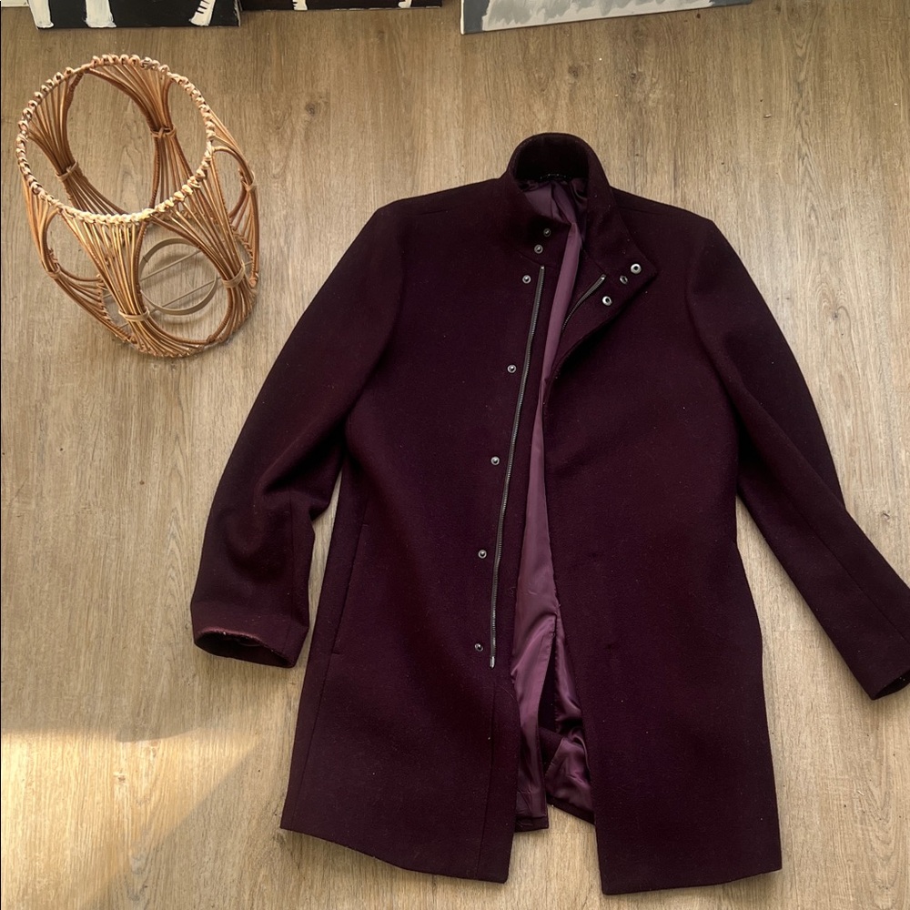 Calvin Klein Dark Purple Trench Coat
